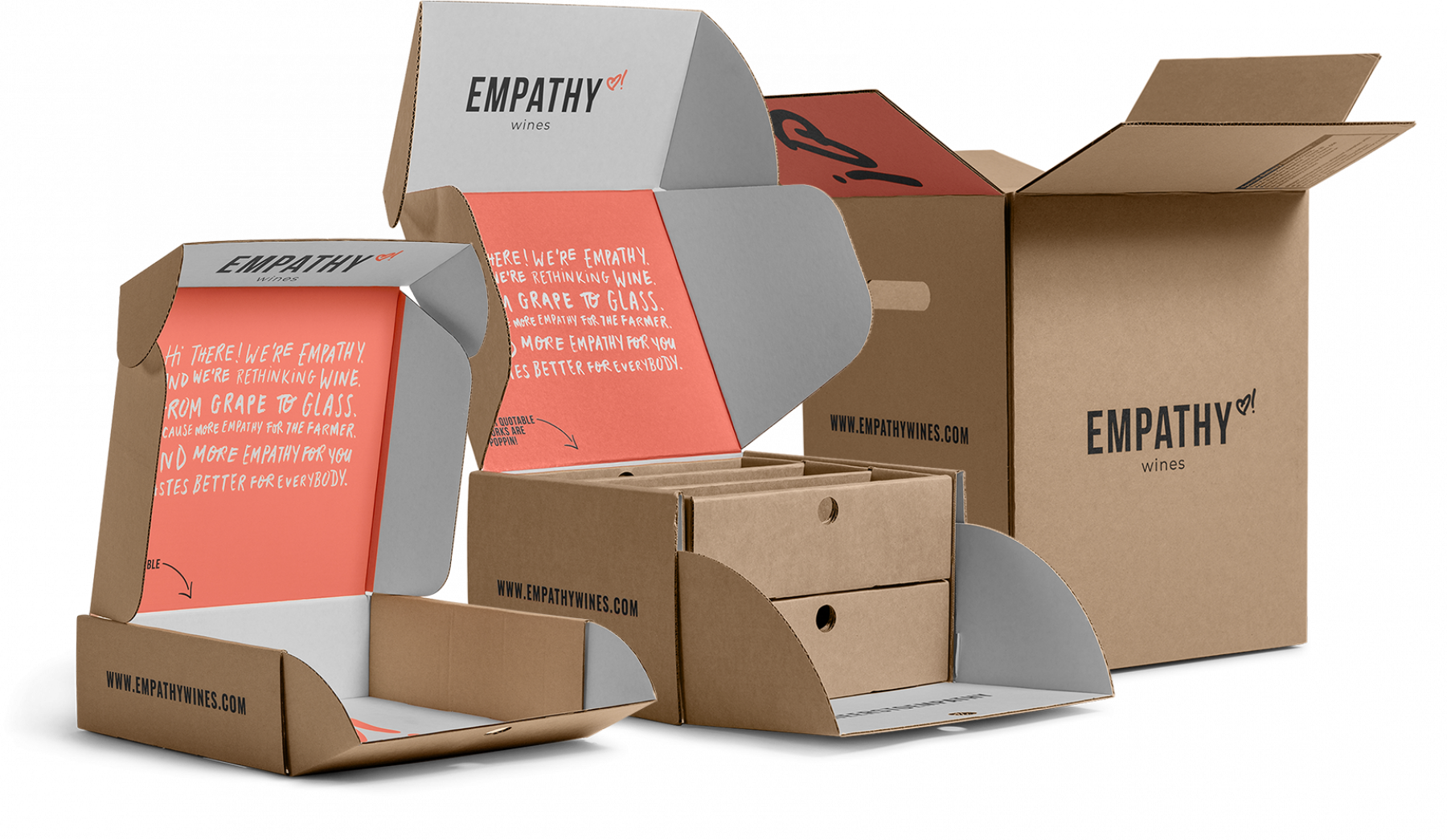 Empathy Wines Corrugated Inserts, Corrugated Mailer Boxes