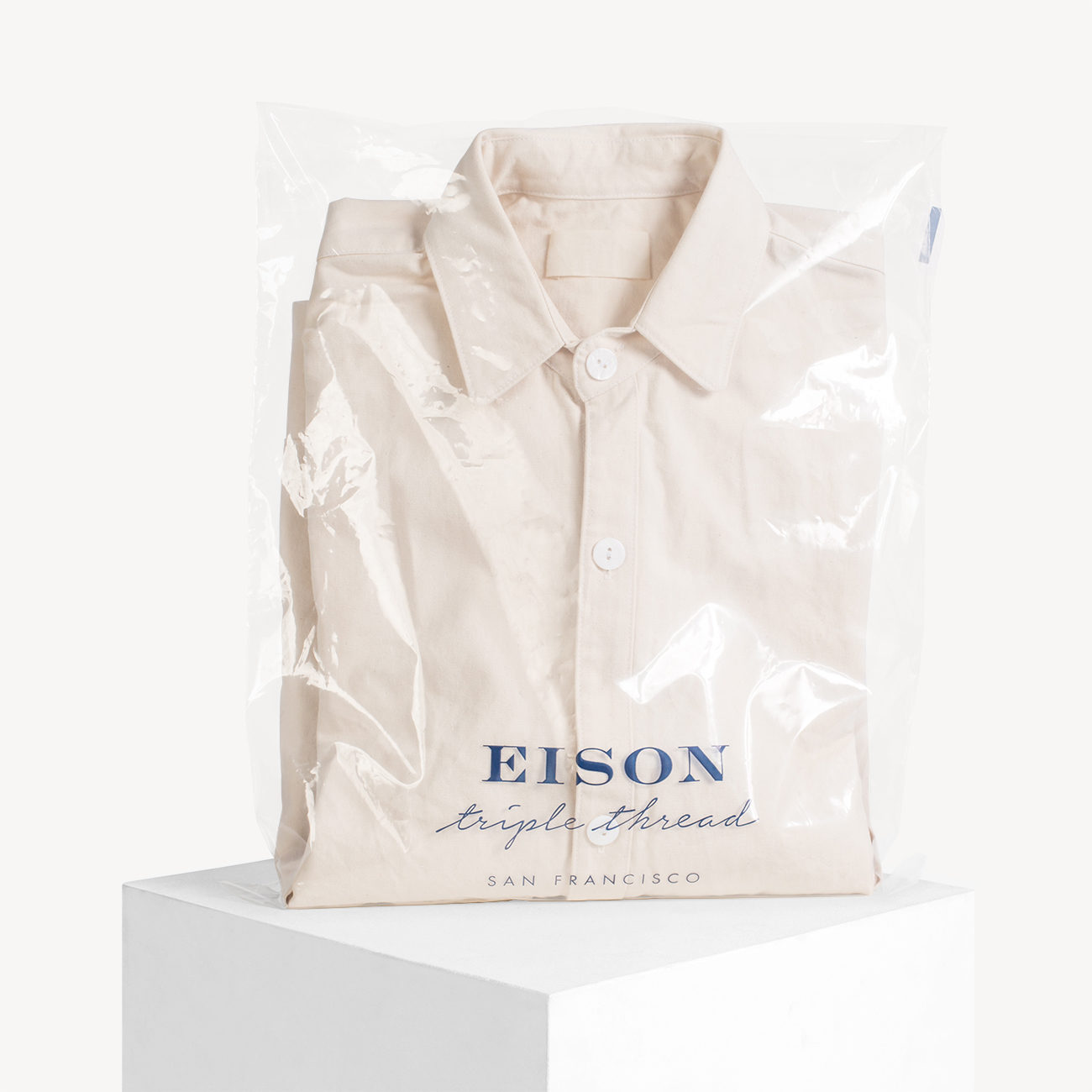 Custom peel and seal poly bag for Eison Triple Thread