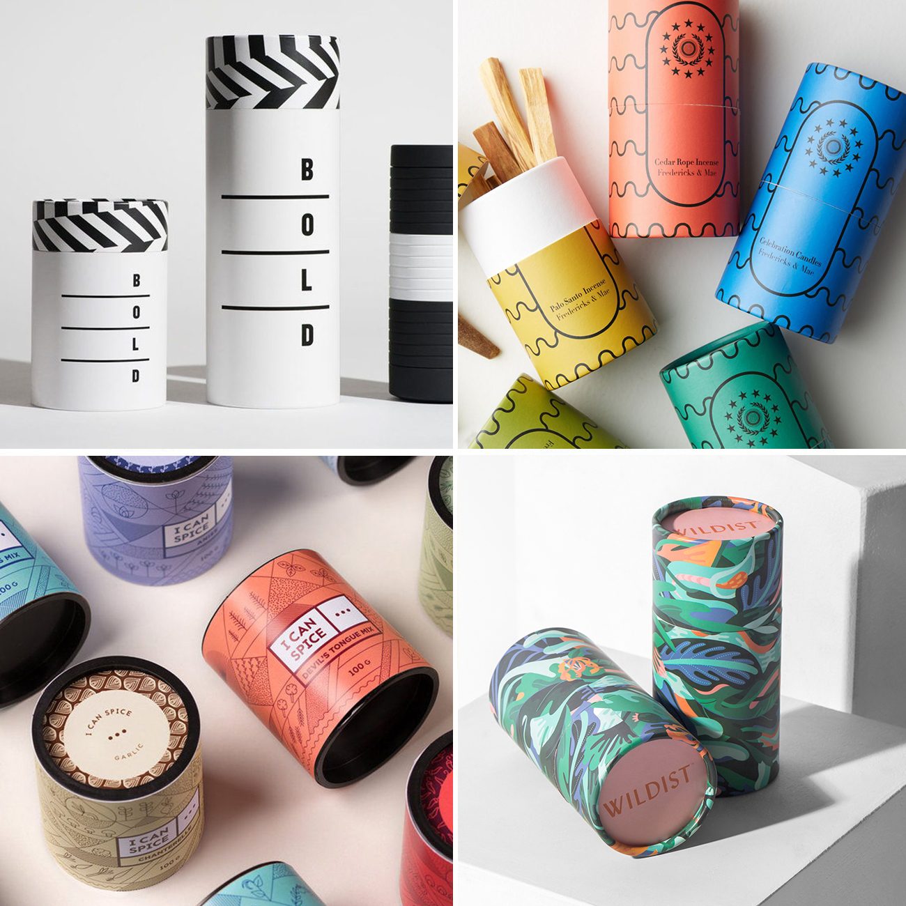 Photos via: Repina Branding, The Dieline, Fredericks and Mae, I Can Spice, Lumi 90 Ideas to Spruce Up Your Holiday Packaging Design