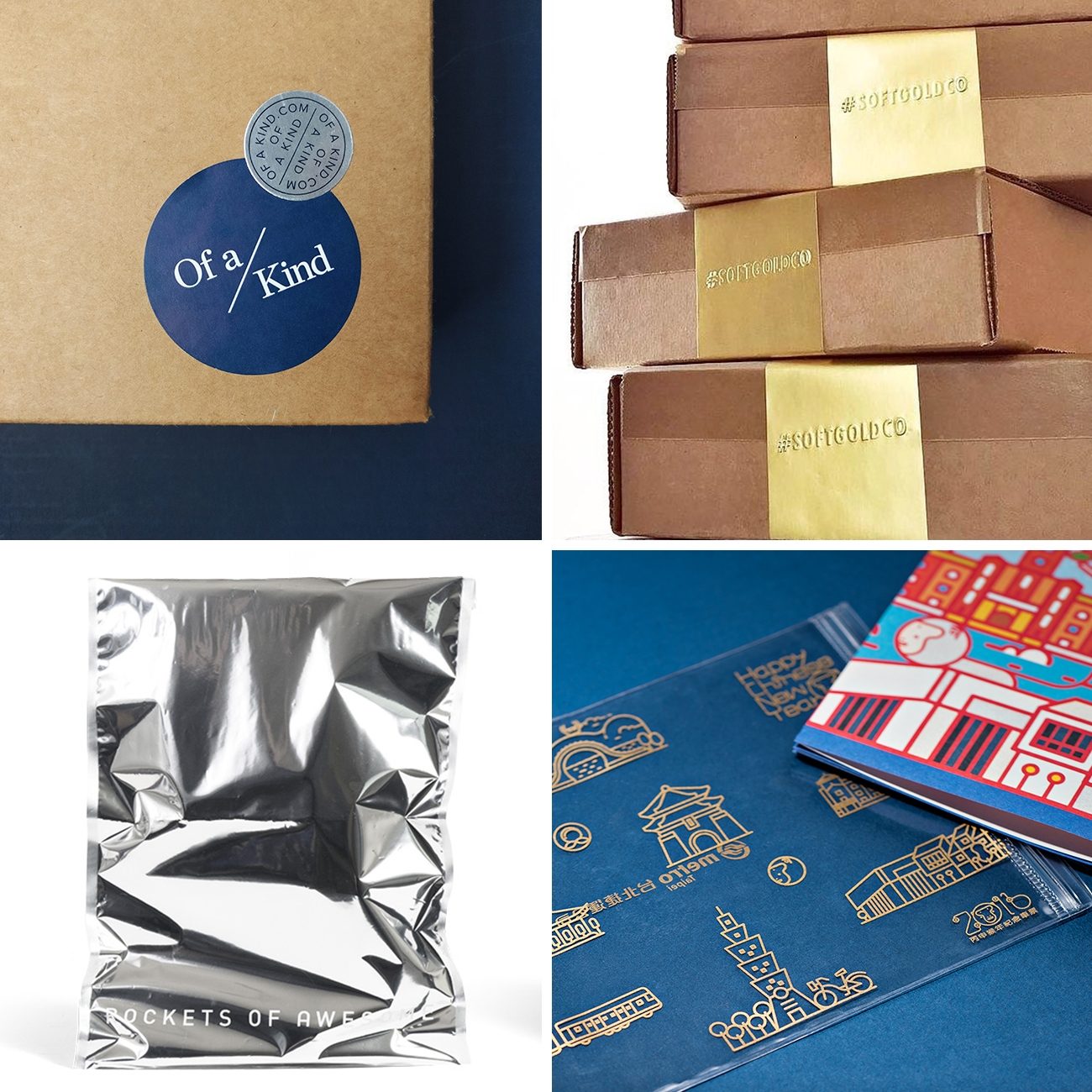 Photos via: FourPlus and Ivaylo Nedkov, Lumi, Soft Gold Co, Lumi, Midnight Design and Kuocheng Liao 90 Ideas to Spruce Up Your Holiday Packaging Design